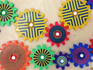 colorful toy gears