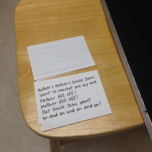 Note Cards on Chair